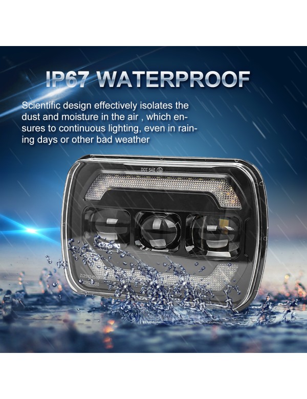 7x6 5x7 H6054 LED Headlights High Low Bea Sealed Headlaps DOT 120W
